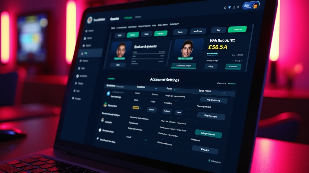 Panel konta Energy Casino z ustawieniami profilu i bezpieczeństwa