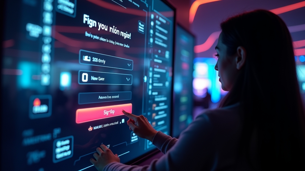 Nowy użytkownik wypełnia formularz rejestracji Energy Casino